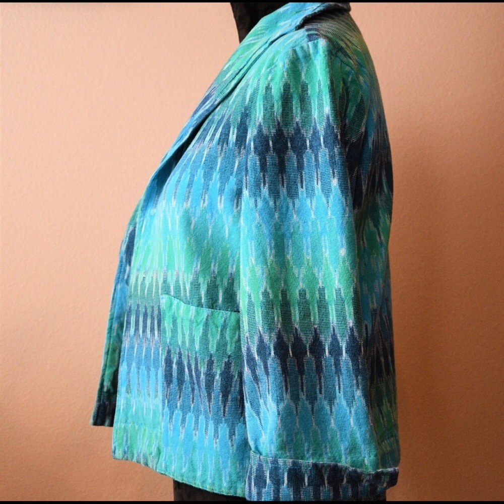 Vintage Painted Pony Tapestry Linen Crop Blazer (small) - Picture 4 of 8